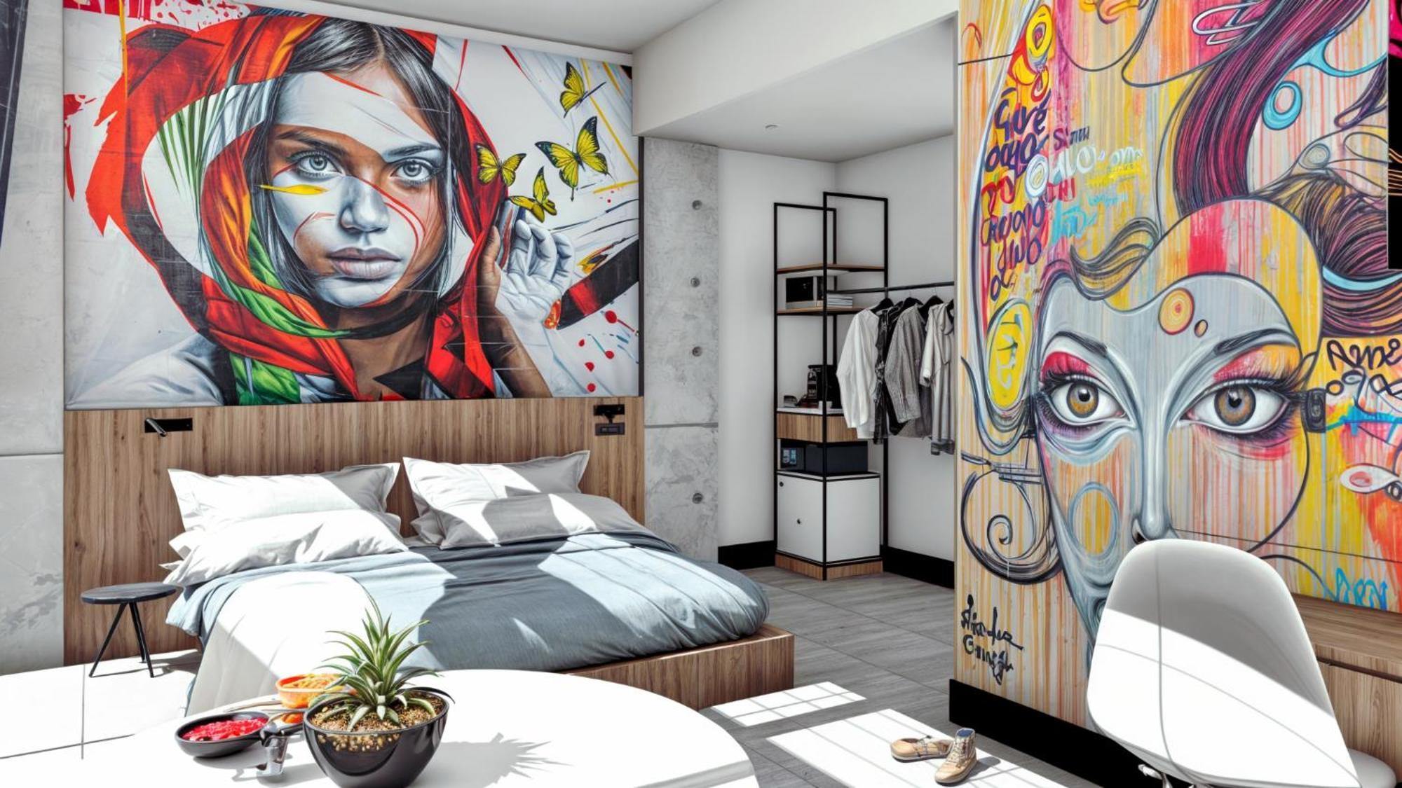Street Art Hotel Roma Kota Meksiko Bagian luar foto