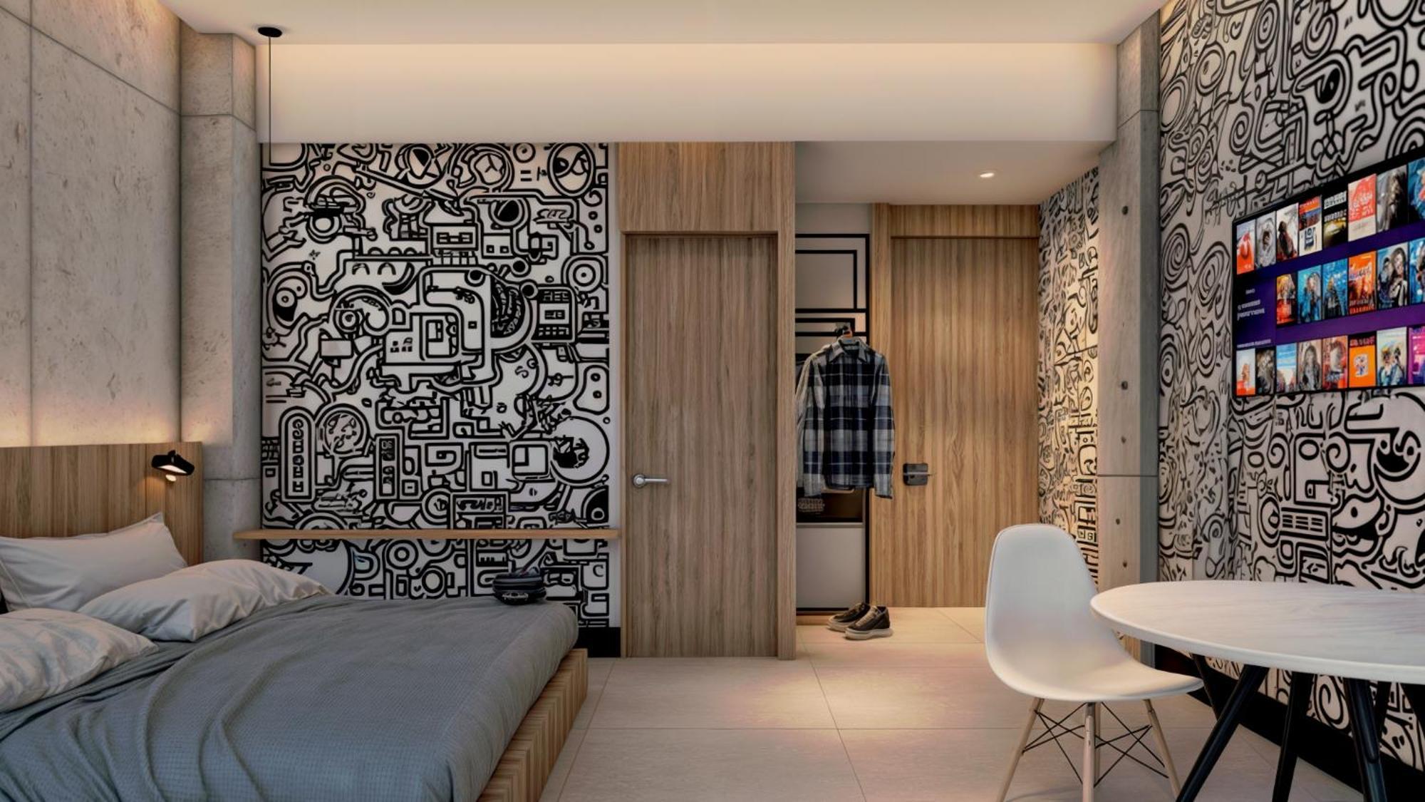 Street Art Hotel Roma Kota Meksiko Bagian luar foto