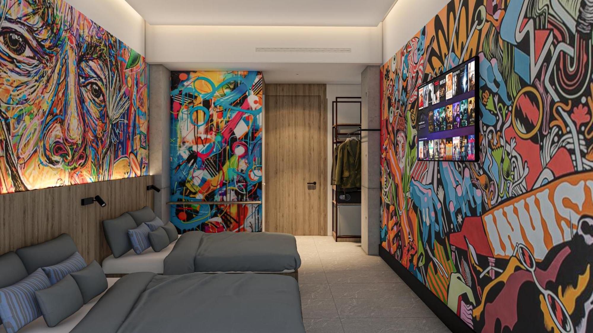 Street Art Hotel Roma Kota Meksiko Bagian luar foto
