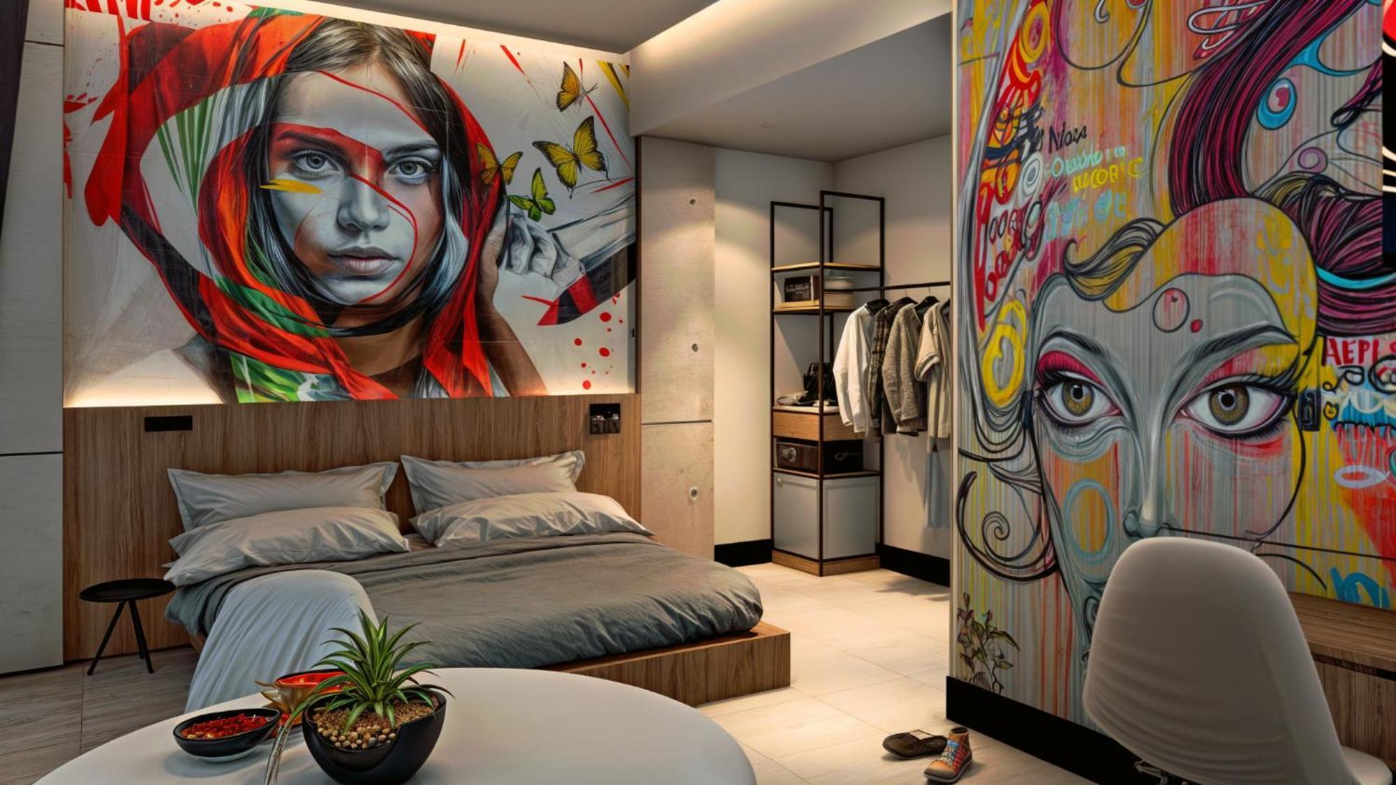Street Art Hotel Roma Kota Meksiko Bagian luar foto