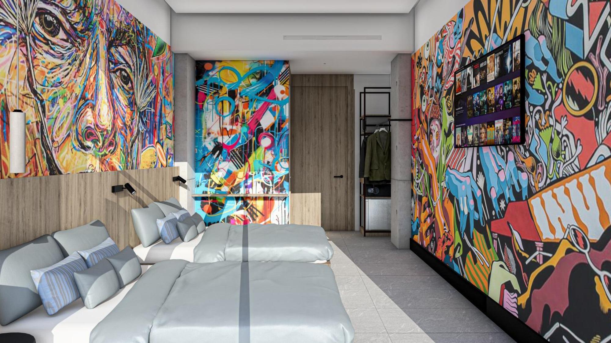 Street Art Hotel Roma Kota Meksiko Bagian luar foto