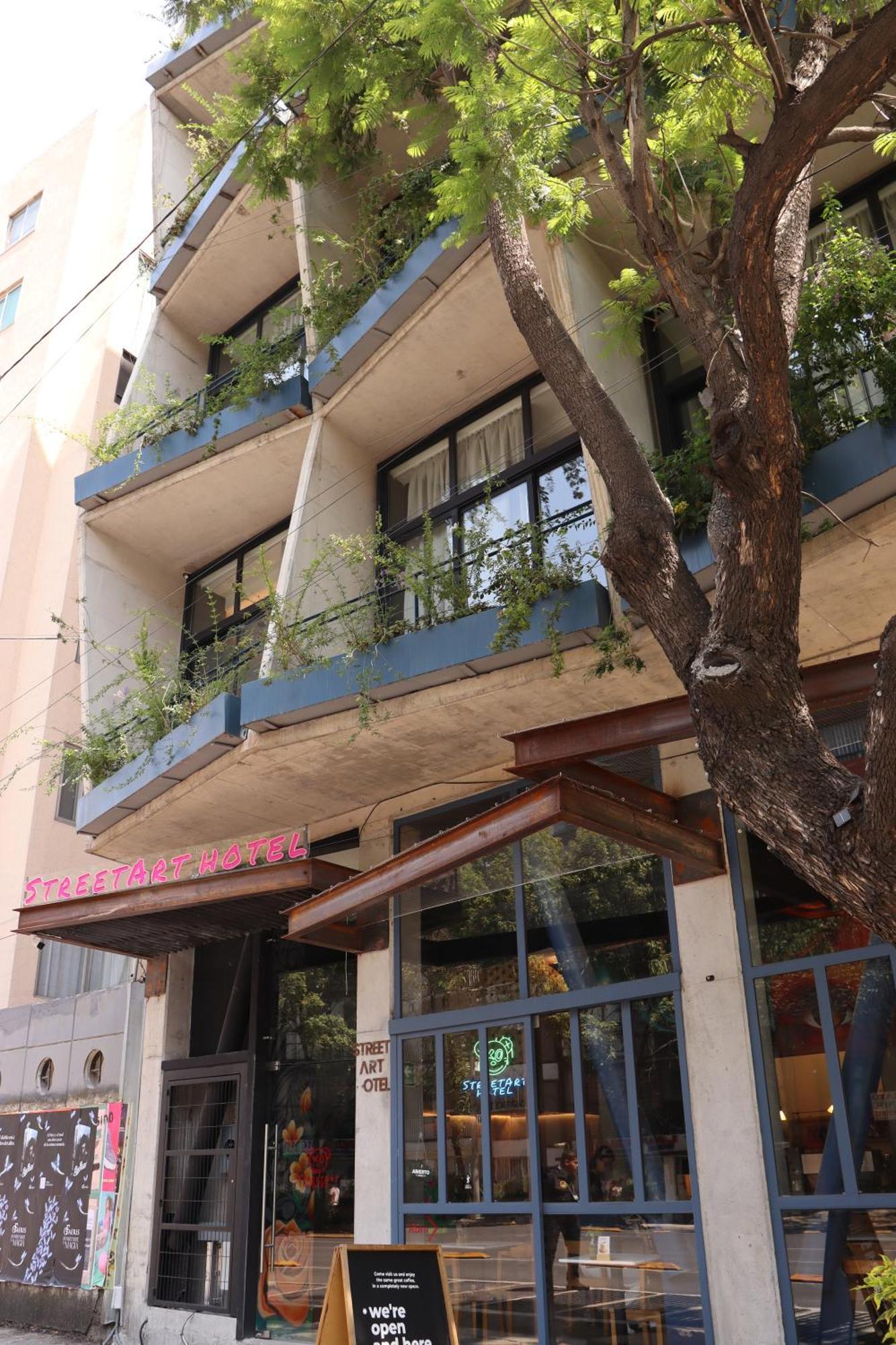 Street Art Hotel Roma Kota Meksiko Bagian luar foto