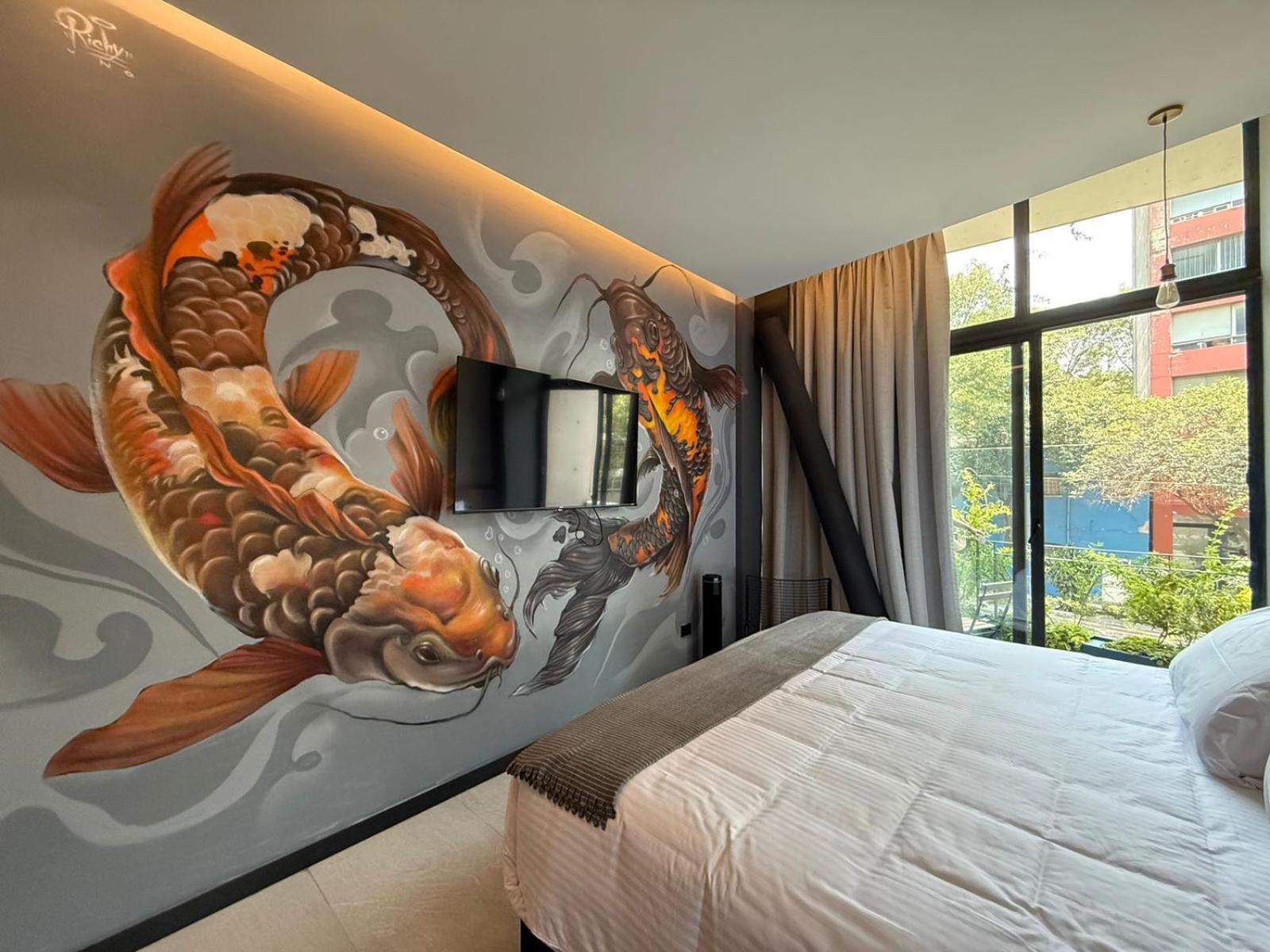 Street Art Hotel Roma Kota Meksiko Bagian luar foto