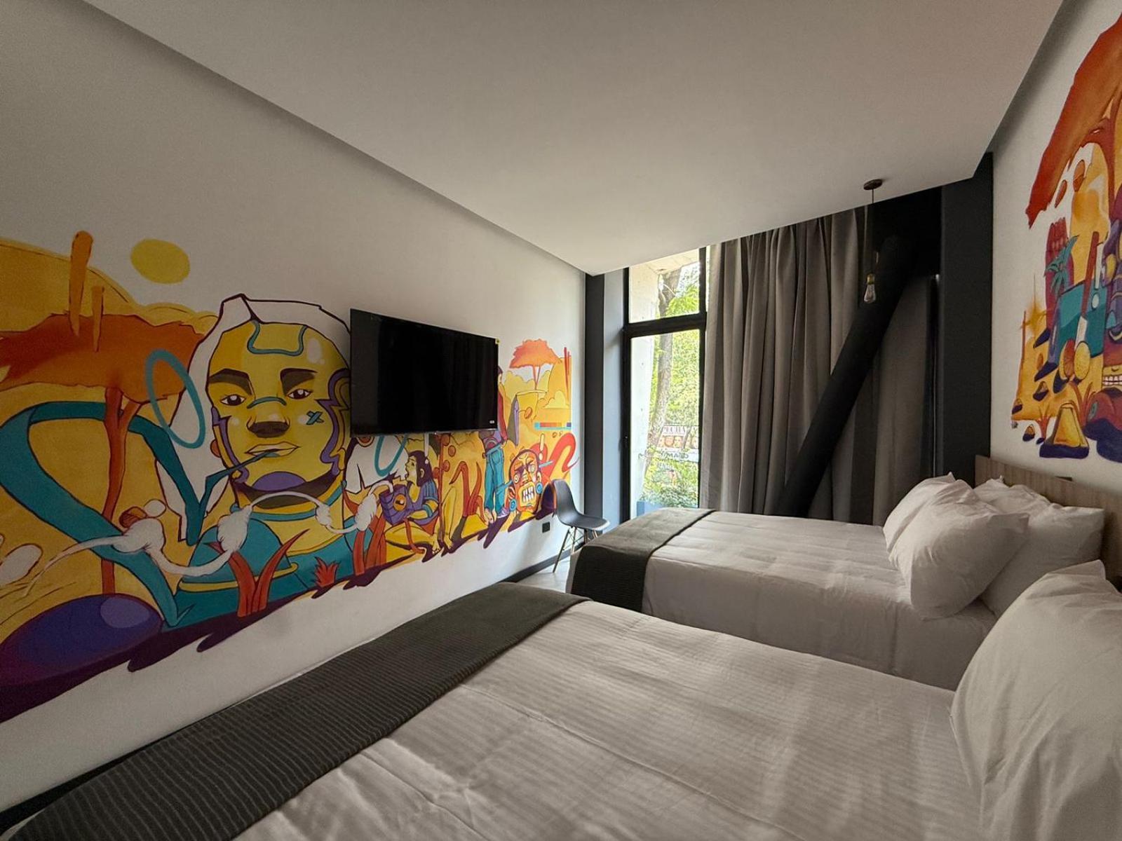 Street Art Hotel Roma Kota Meksiko Bagian luar foto